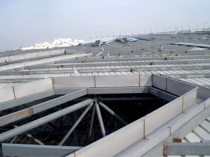 同江安吉县体育馆网架